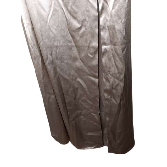 New with tags Birdy Grey Kira One Shoulder Satin Bridesmaid Dress Champagne S - Picture 5 of 12